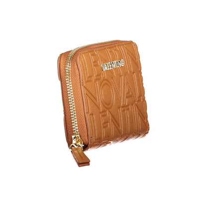 Brown Polyurethane Women's Wallet