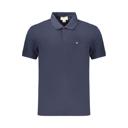 Blue Cotton Men's Polo Shirt