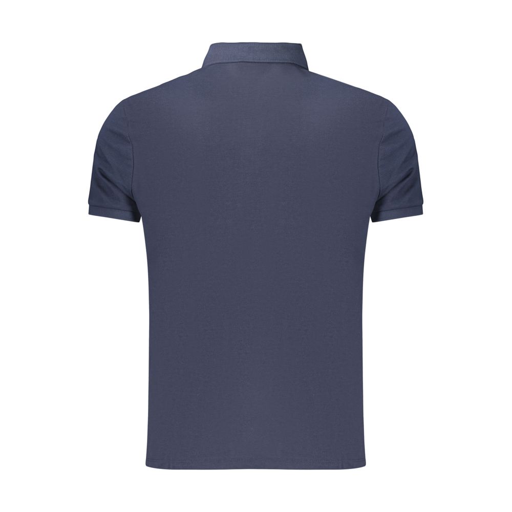 Blue Cotton Men's Polo Shirt