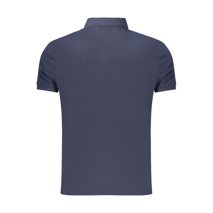 Blue Cotton Men's Polo Shirt