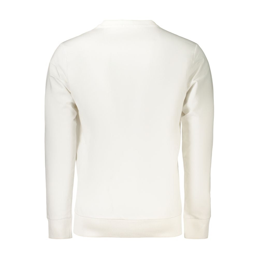 White Cotton Men Sweatshirt
