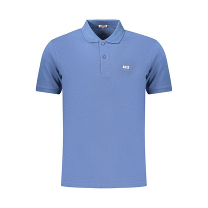 Blue Cotton Men's Polo Shirt