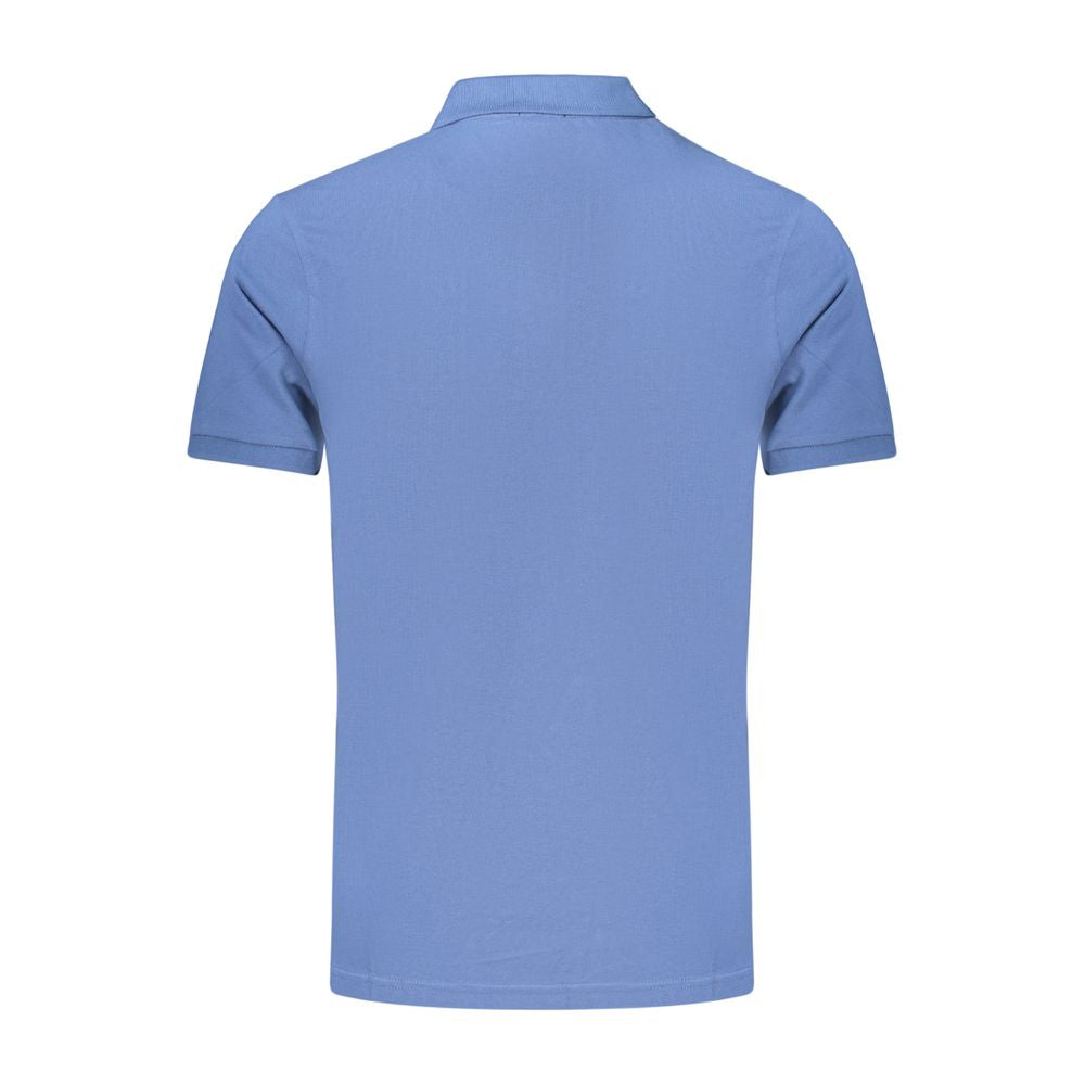 Blue Cotton Men's Polo Shirt