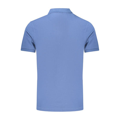 Blue Cotton Men's Polo Shirt