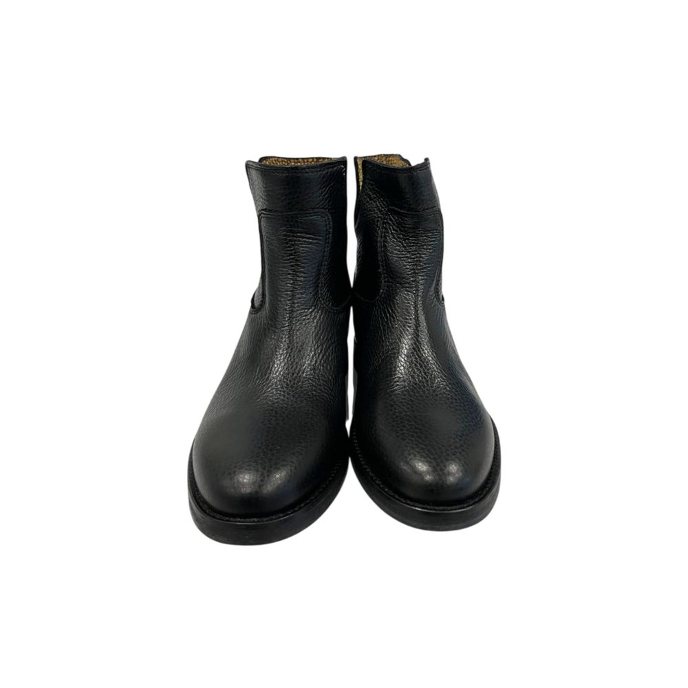 Black Leather Women Boot