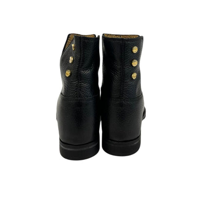 Black Leather Women Boot