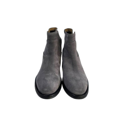 Grey Leather Women Boot