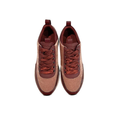 Red Fabric Women Sneakers