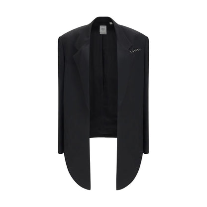 Black Viscose Full-Length Jacket