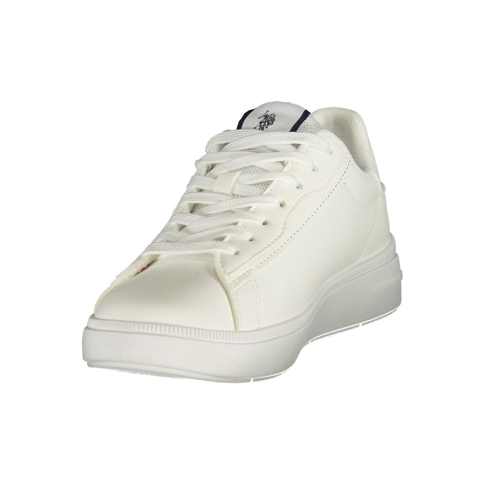 White Polyester Women's Sneaker