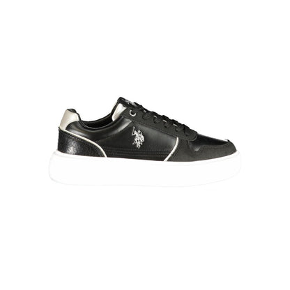 Black Polyurethane Women's Sneaker