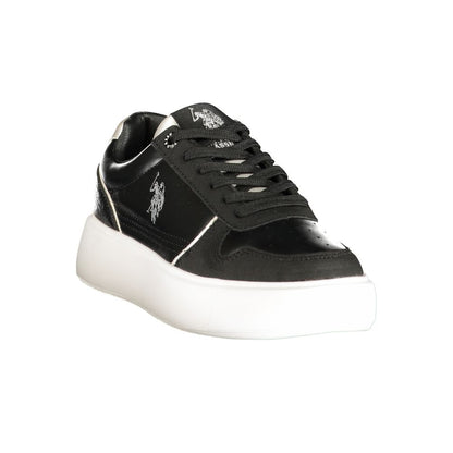 Black Polyurethane Women's Sneaker