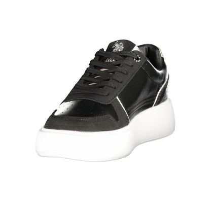 Black Polyurethane Women's Sneaker