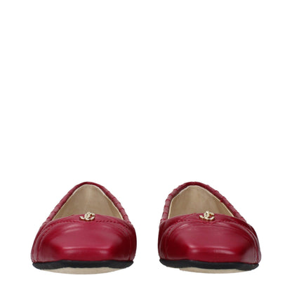 Pink Leather Ballet Flats