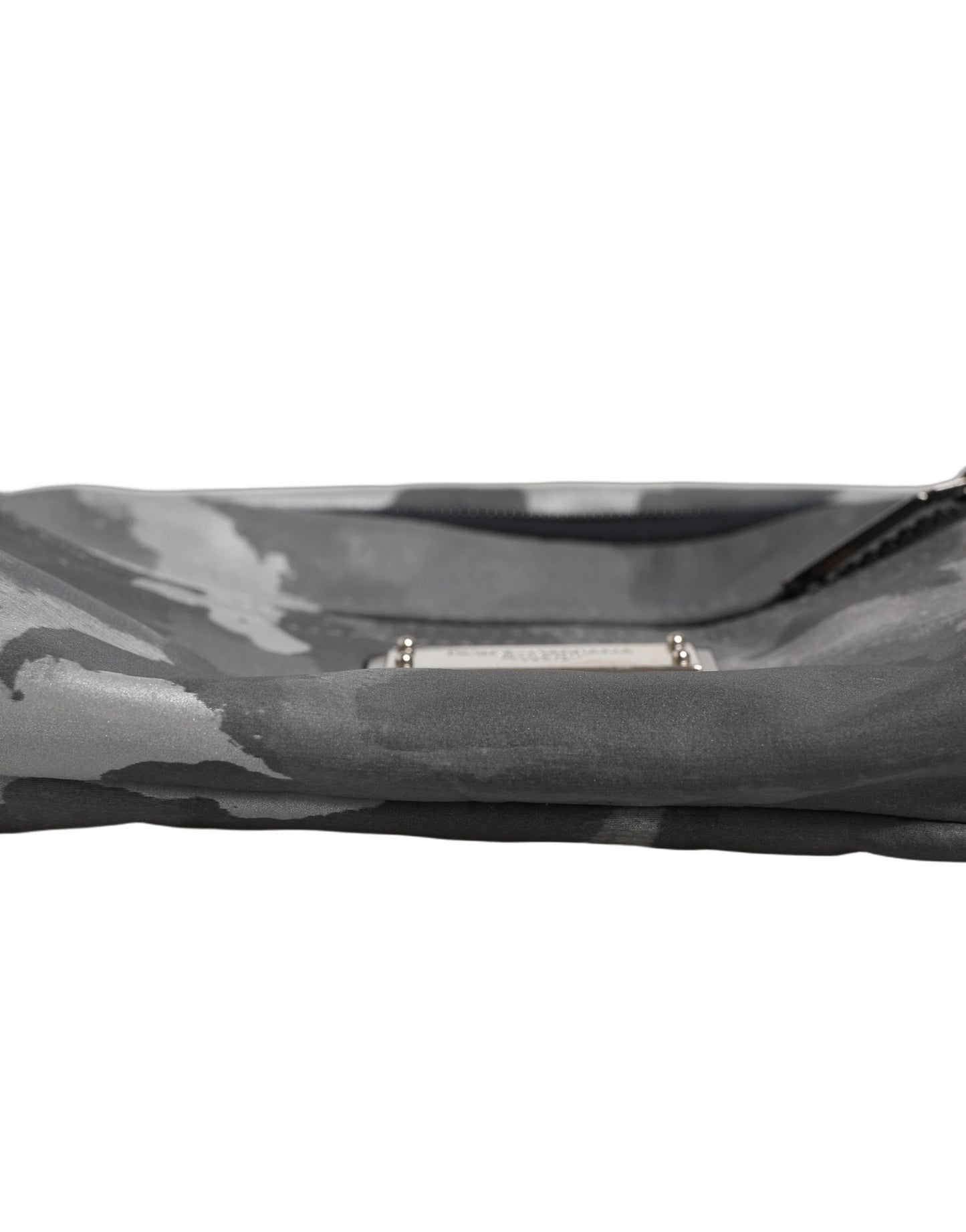 Black Nylon Brass Plate Camouflage Waist Fanny Pack Bag