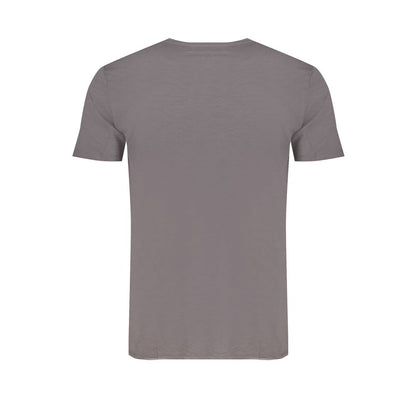 Gray Cotton Mens T-Shirt