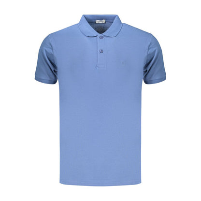Blue Cotton Men's Polo Shirt