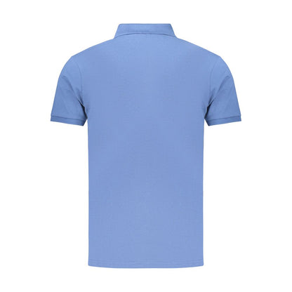Blue Cotton Men's Polo Shirt