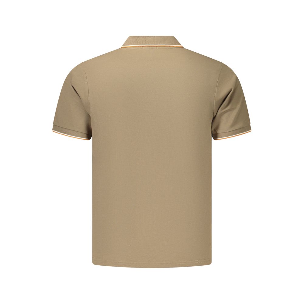 Brown Cotton Men's Polo Shirt