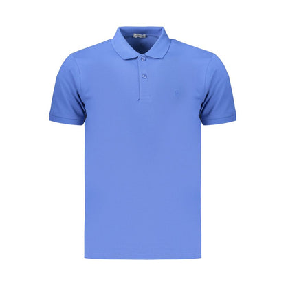 Blue Cotton Men's Polo Shirt