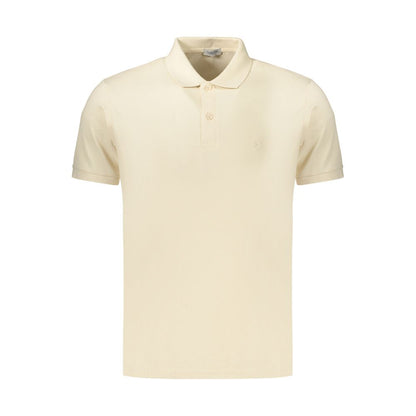 Beige Cotton Men Polo