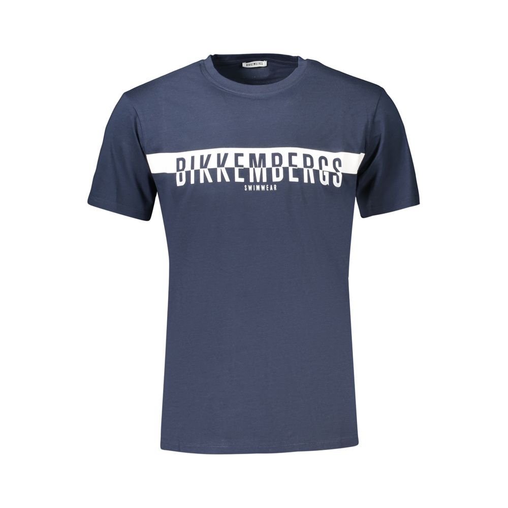 Blue Cotton Men's T-Shirt