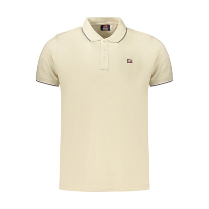 Beige Cotton Men's Polo