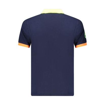 Blue Cotton Men's Polo Shirt