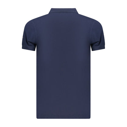 Blue Cotton Men's Polo