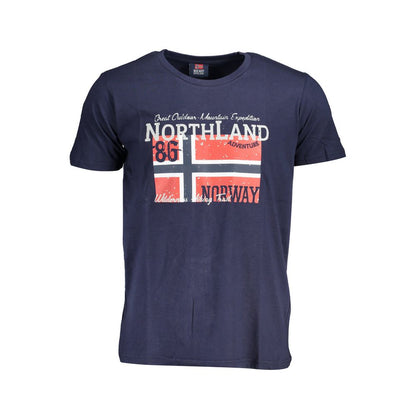 Blue Cotton Men's T-Shirt
