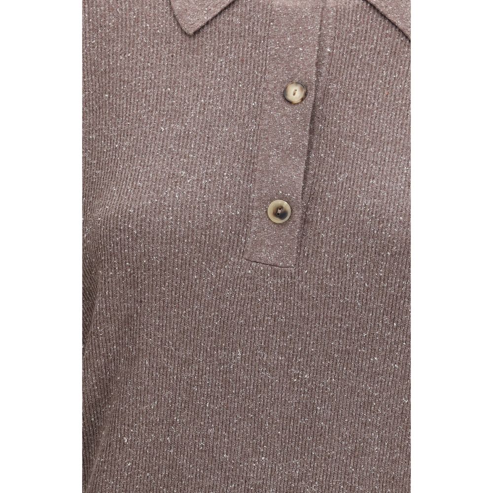 Brown Silk Sweatshirt