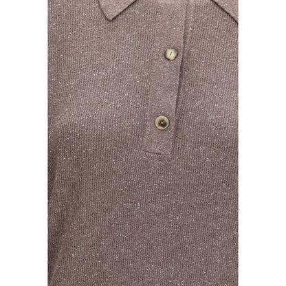 Brown Silk Sweatshirt