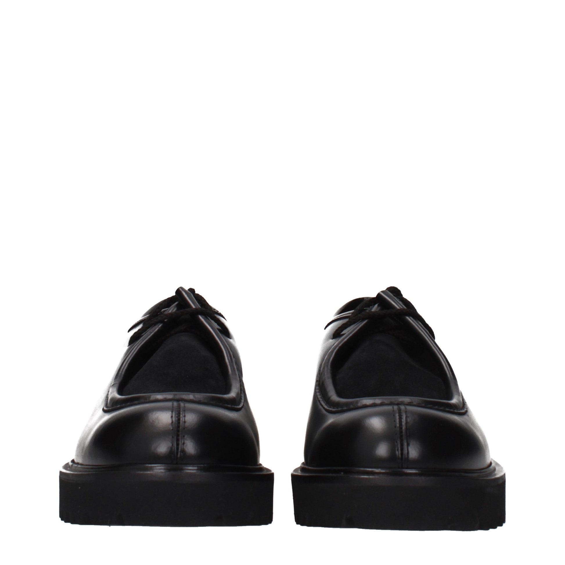 Black Leather Oxfords And Derbies