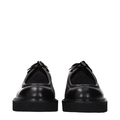 Black Leather Oxfords And Derbies