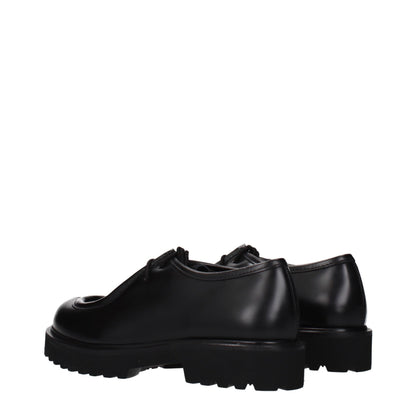 Black Leather Oxfords And Derbies