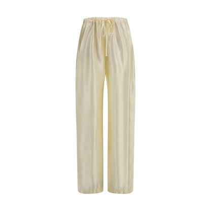 Beige Viscose Casual Pants