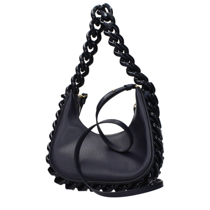 Blue Leather Shoulder Bag
