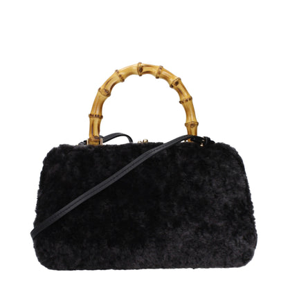 Black Fur Handbag