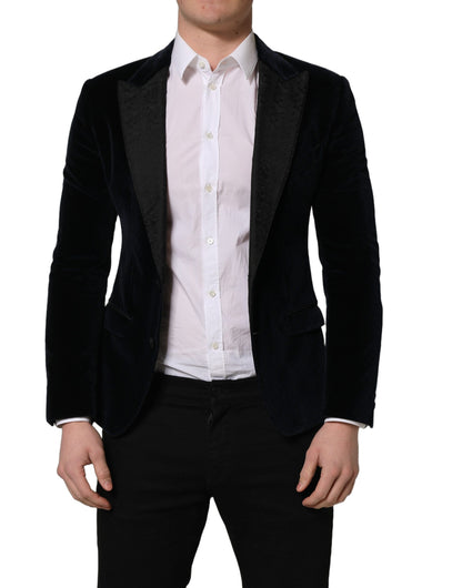 Black Cotton Single Breasted Jacket Blazer
