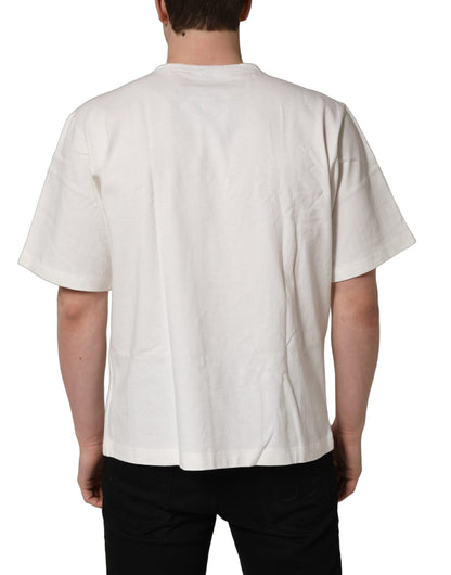 White DG Logo Crew Neck Short Sleeves T-shirt