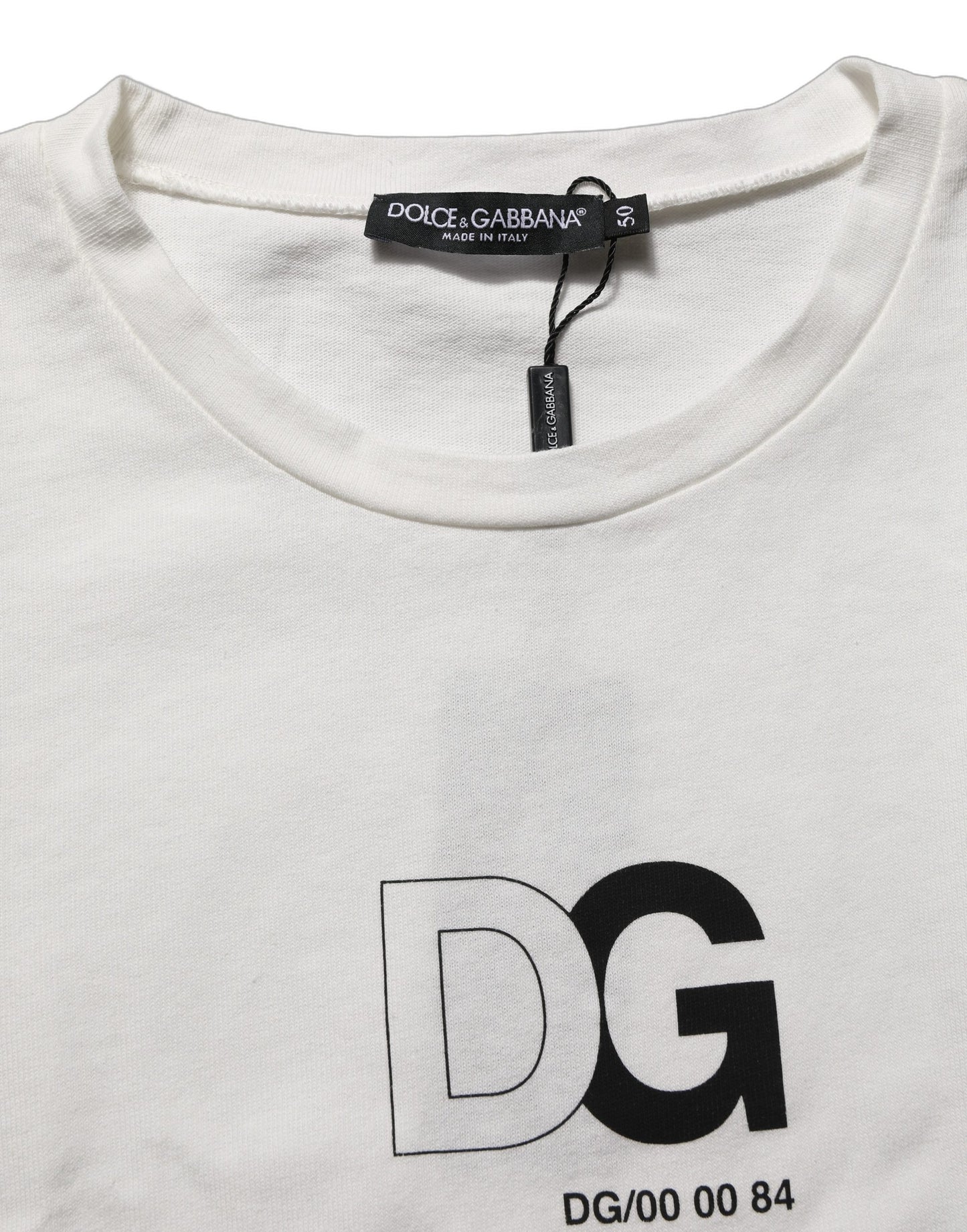 White DG Logo Crew Neck Short Sleeves T-shirt