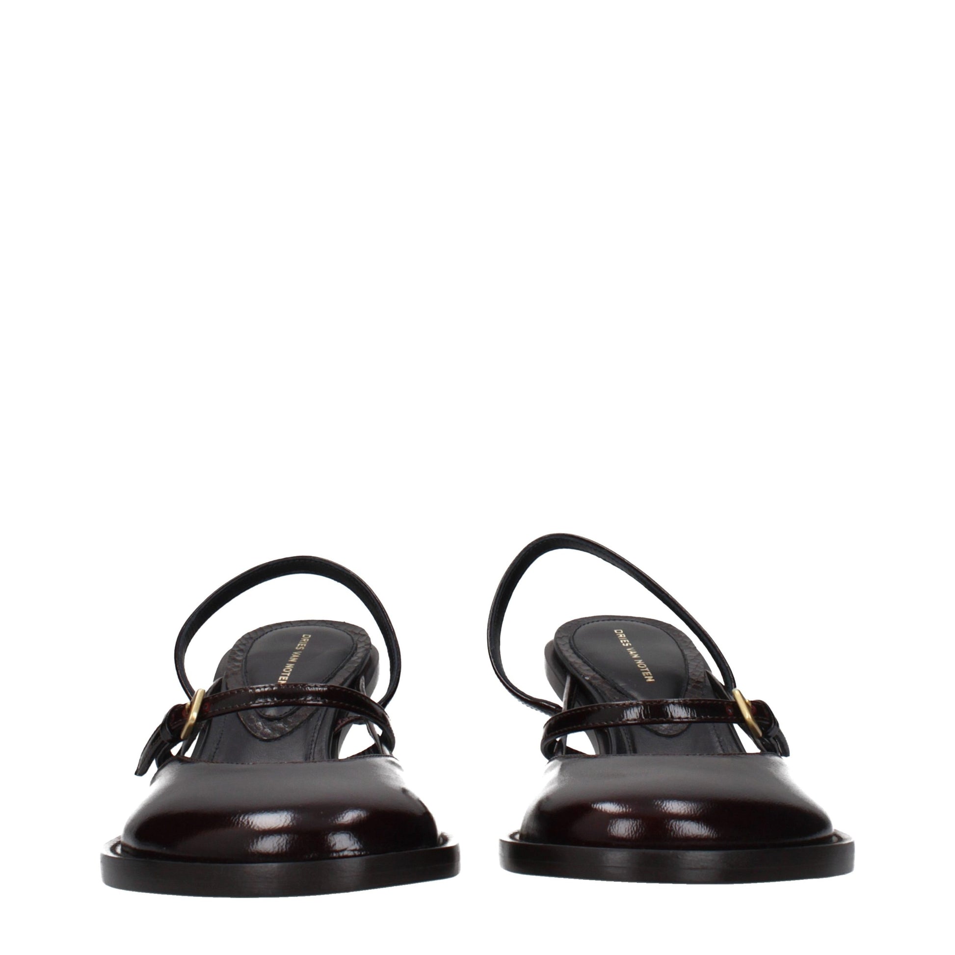 Brown Leather Platform Sandals