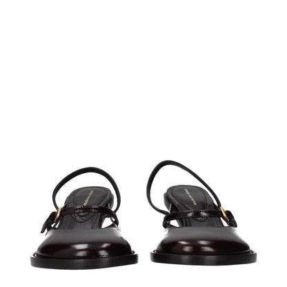 Brown Leather Platform Sandals