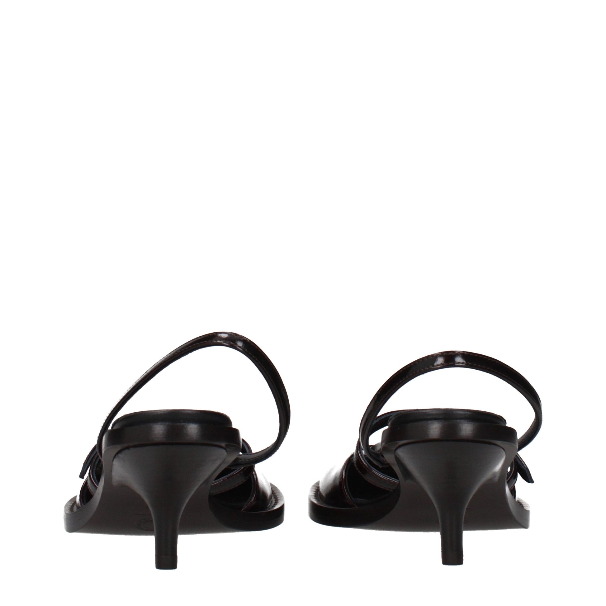 Brown Leather Platform Sandals