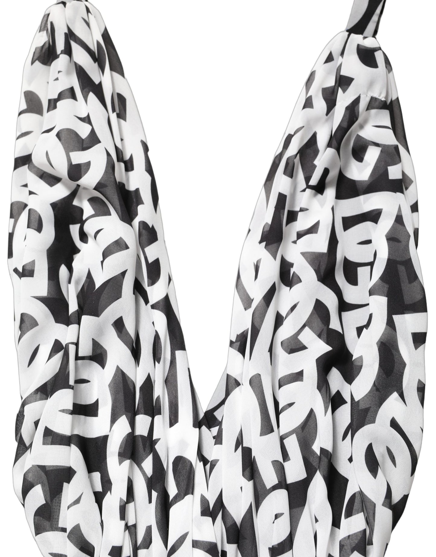 Black White Logo Sleeveless Floor Length Maxi Dress