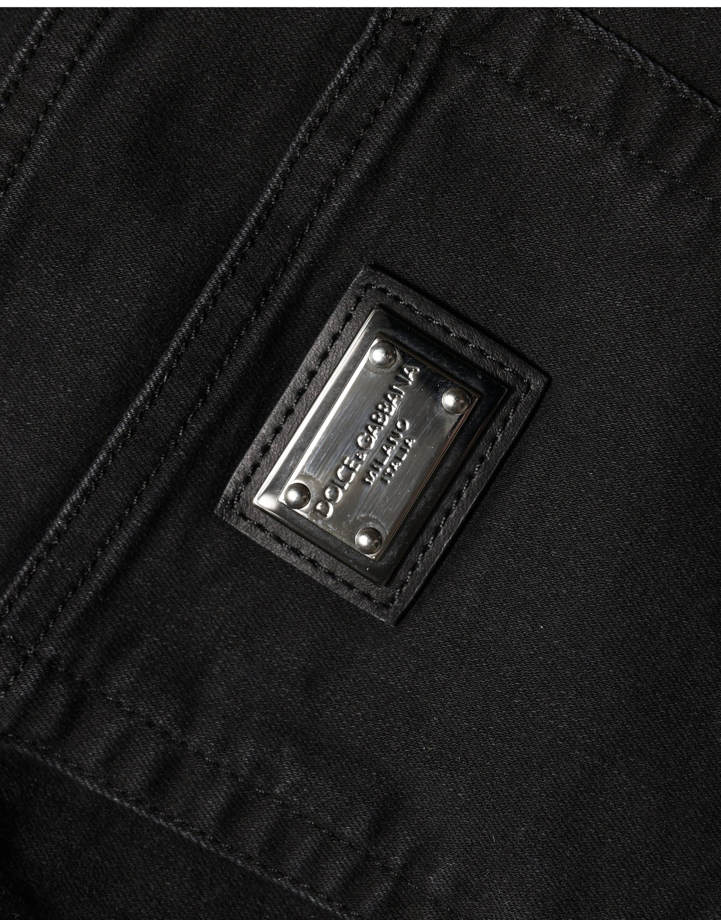 Black Skinny Cotton High Waist Denim Jeans