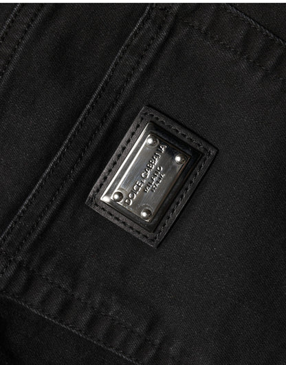 Black Skinny Cotton High Waist Denim Jeans