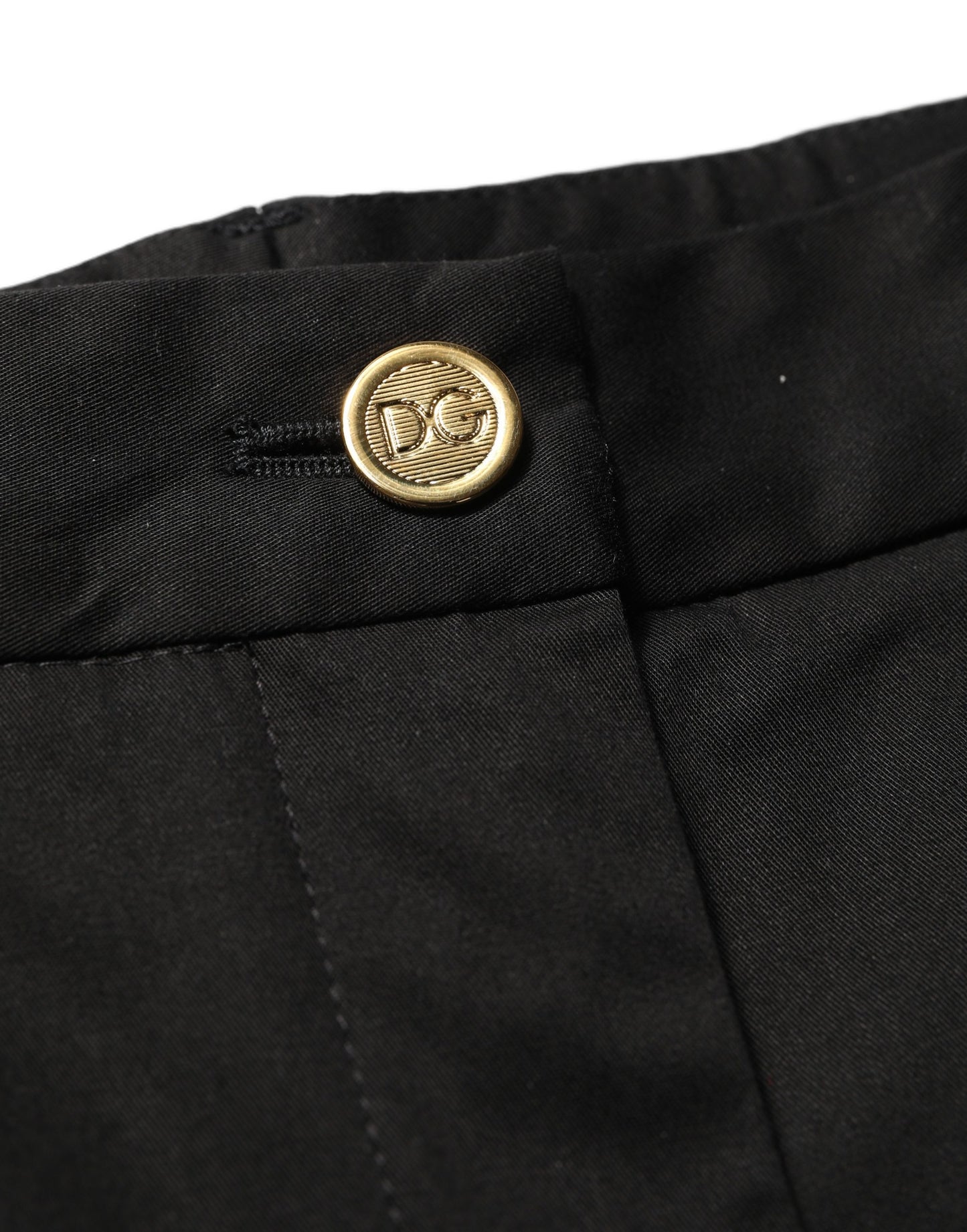 Black Tapered Leg Dress Cotton Trousers Pants