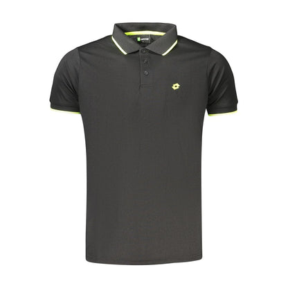 Black Polyester Men's Polo Shirt