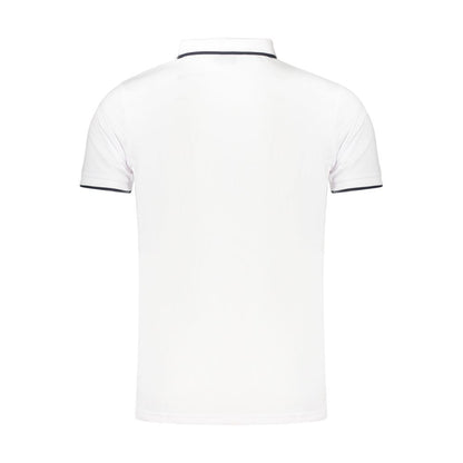 White Polyester Men's Polo Shirt